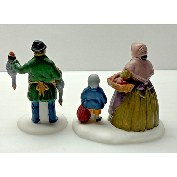 Vintage Set of 3 Dept 56 Heritage Village Series Accessory Poultry Market 55590 - Picture 12 of 15